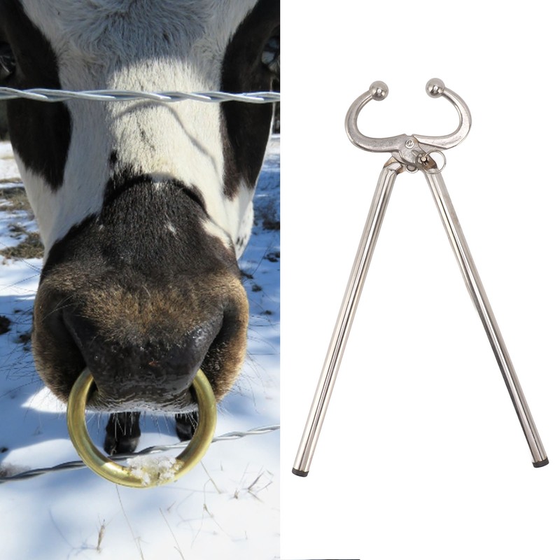 Cow Nose Plier Stainless Steel Automatic Locking Bull Cattle Nose