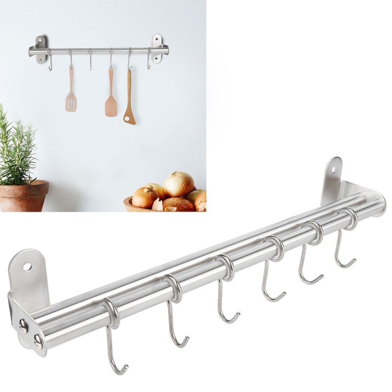 Wall Mounted Storage Shelves Pot Lid Rack Utensil Hanger Hook