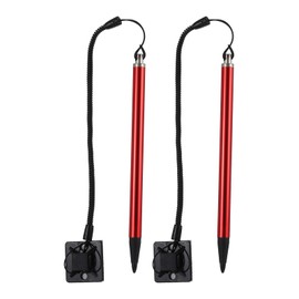 QUARKZMAN 2 x Resistive Touch Screen Stylus Pen Spring Resistance Capacitive Stylus Pen for Car Navigation GPS POS Red