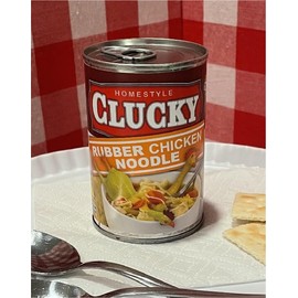 Rubber Chicken Noodle Gag Soup Can Labels - FUNNY Novelty Gift - Party Decorations, Supplies and Favors - Birthday, Xmas Stocking Stuffer, White Elephant Party, Secret Santa and More! (2)