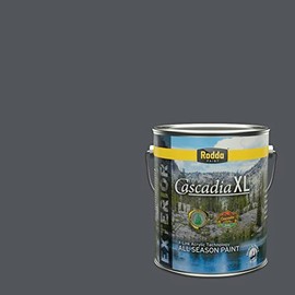 Rodda Paint CASCADIA XL Exterior Velvet Paint & Primer in One, 1-Gallon, Obsidian