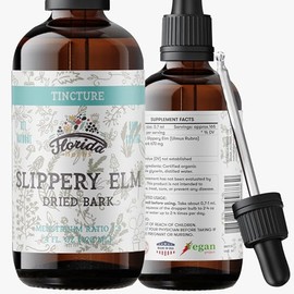 Slippery Elm Liquid Drops – Slippery Elm Bark Tincture for Digestive & Respiratory Support – Ulmus Rubra Extract Supplement – Vegan, Sugar & Alcohol-Free – 4 fl oz