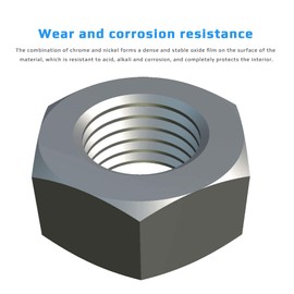 M6 Nut Hex Nut (Pack of 50) Hexagonal Nut Nuts Zinc Plated Alloy Steel For Threaded Screws Certified Steel Standard DIN 934 ISO 4032 (6 mm)