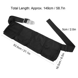 Diving Weight Belt, 4 Pocket Oxford Cloth Scuba Weight Belt Adjustable Heavy Duty Counterweight Waist Belt, Weight Belt with Buckle for Diving, Snorkeling, and Freediving(Black)