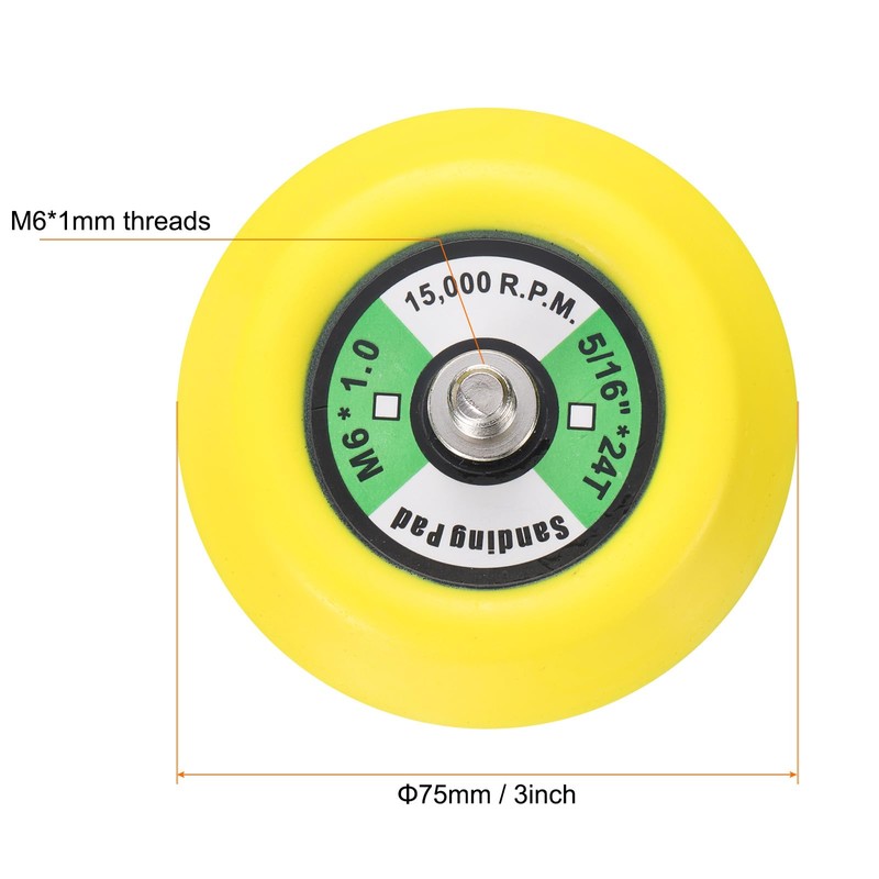 uxcell 3 Inch Hook and Loop Backing Sanding Pads with