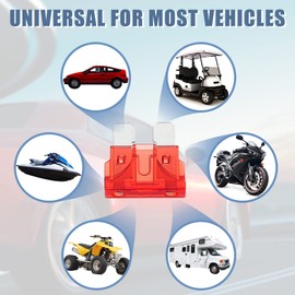 X AUTOHAUX 12V Standard Fuse Adapter Tap Fuse Kit with 1pcs 10A Blade Style Fuse for Cars Boats