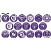 GRG Full Set of 17 Zombie Perk Logo Stickers for