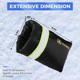 Outdoor Faucet Covers for Winter Freeze Protection, Hose Bib Covers for Winter, Water Spigot Cover Winter Insulated, 4 Pack 5.9" x 8.3" Pipe Wrap Insulation Cover Socks Outside Faucet Freeze Protector