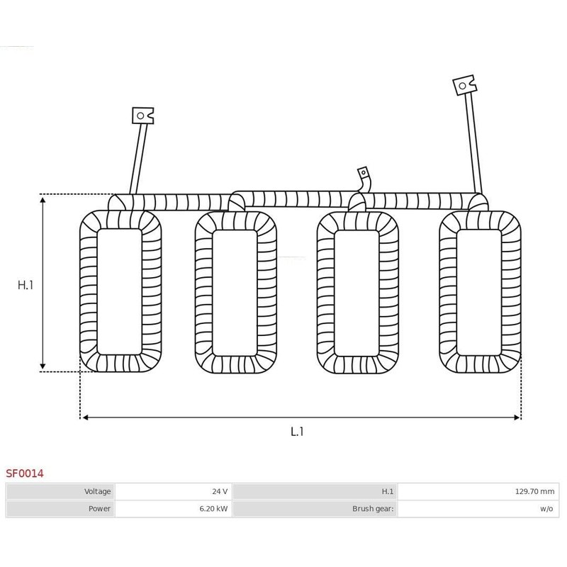 AS-PL SF0014 starter field coils/starter coils
