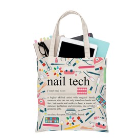 PLITI Nail Tech Tote Bag Nail Tech Noun Gift Nail Technician Gift Manicurist Gift Nail Stylist Artist Gift Beautician Gift (Nail tech noun TGU)