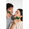 Guasha De Cuarzo Verde Masaje Facial Y Drenaje Linfático
