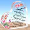 AMZQ Daughter Gifts Daughter Heart Shaped Plaque Present Daughter Christmas