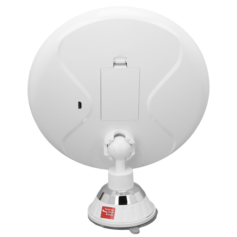 Suction Cup Makeup Mirror 10x with 3 Light Colors Battery