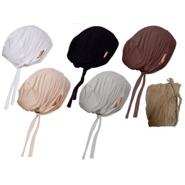 zmdnys 6Pack Muslim Underscarf Beanie with Ear Hole Soft Islamic Turban Hijab Skull Cap Multi