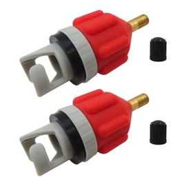 Premium 2Pcs Inflatable Boat SUP Pump Adapter, Premium Conventional Air Adapter, Sturdy SUP Air Adapter, Inflation and Strong Sealing SUP Pump Adapter, for Inflatable Boat, Paddleboard, Kayak, Orange