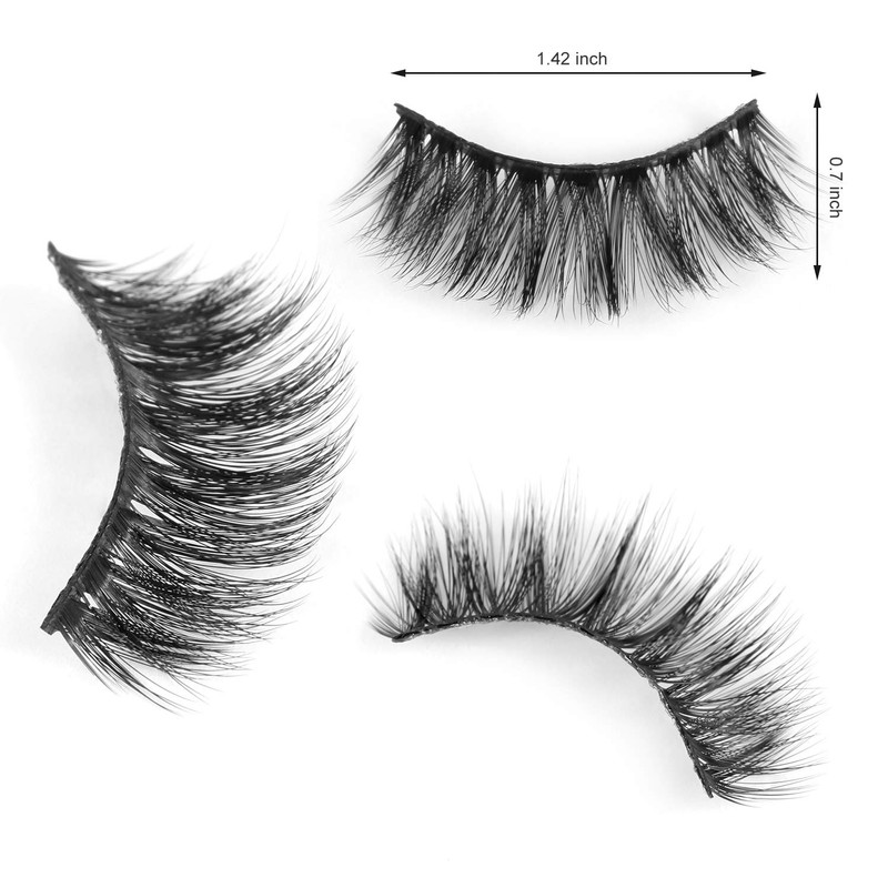 3D False Eyelashes, 3D Faux Mink Fake Eyelashes Handmade Dramatic