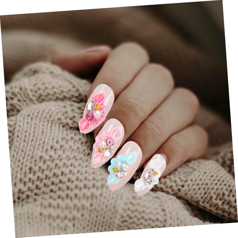 WOONEKY 20pcs Nail Charms Nail Rhinestones for Accessories Stylish Designs