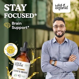 Wild & Organic Lion's Mane Tincture 4 fl oz & Turkey Tail Tincture 4 fl oz