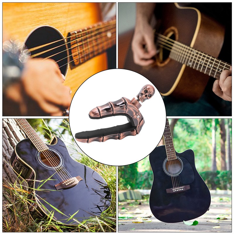 Guitar Capo Ballad Zinc Alloy Silicone Diacritics Skull Musical Instrument