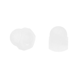 sourcing map M5x0.8 Acorn Cap Nuts, 100Pcs Nylon Dome Cap Head Acorn Nut Hardware Nuts for Bolt Cover, White