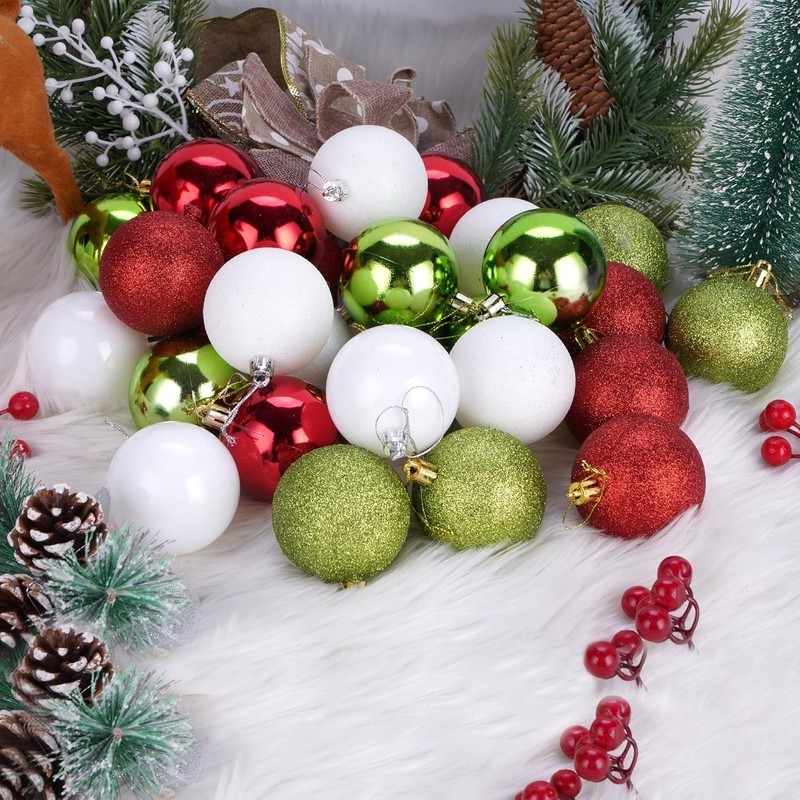 30ct Halloween Ball Ornaments, 2.36" Shatterproof Halloween Tree Decorations, Perfect