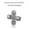 Compression Tube Pipe Fitting Stainless Steel Compression Fitting Adapter Cross