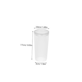 WOONEKY 10pcs Makeup Brush Protective Covers Transparent Brush Holders for Travel Storage Dustproof Organizers for Household Makeup and Paintbrush Maintenance