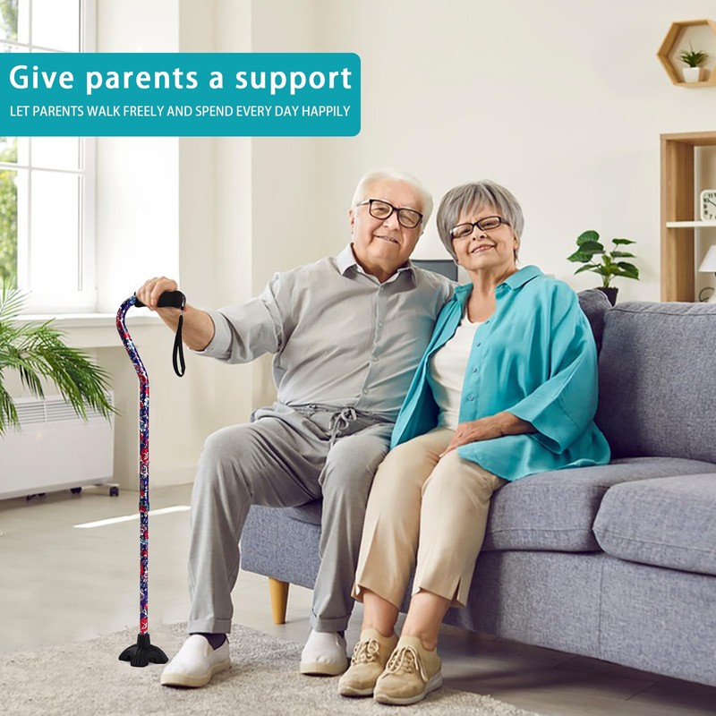 YOKABOZE Adjustable Walking Cane, Foldable, Collapsible, with Travel Bag for