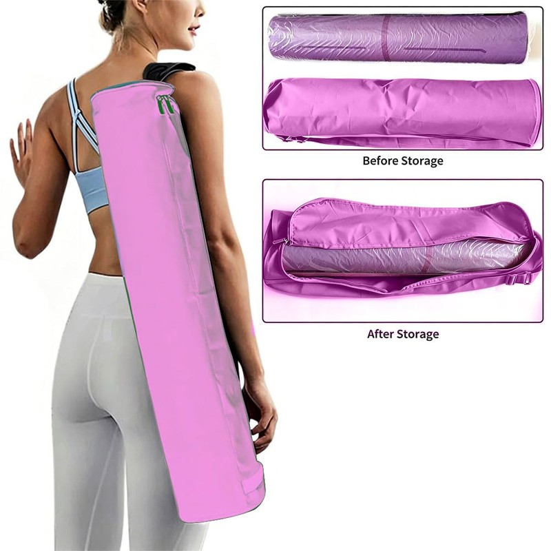 Rakiuty Exercise Yoga Mat Bag,Shoulder Strap Carry Yoga Mat Bag,Full-Zip