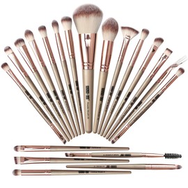 MAANGE-Brochas de Maquillaje 20 Piezas Set de Brochas para Maquillaje Profesionales Brochas Faciales Maquillaje(Champán)