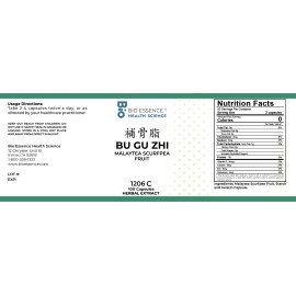 Bio Essence Health Science 1206C Bu Gu Zhi,  Psoralea Fruit (Raw), 100 Capsules/bottl