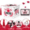 Class of 2025 Graduation Card Box White Red Congrats Grad