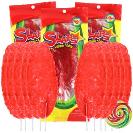 Needzo Mexican Candies, Watermelon Flavored Lollipops, Dia De Los Muertos Party Treats, Swirl Sticker Included, 3.33 Ounce Bags (Pack of 3, 10 in Each)