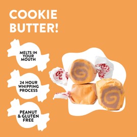 Taffy Town Salt Water Gourmet Cookie Butter Taffy - 2.5lbs - Individually Wrapped, Old Fashioned, Soft, Chewy & Creamy Gourmet Taffy Candy Bulk for Party Favors & Goodie Bags - Gluten-free & Peanut-free