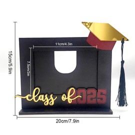 Graduation Photo Frame Wooden Graduation Frame 20× 15cm, Black