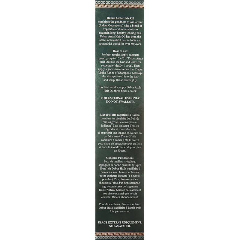 Dabur Amla Hair Oil - Natural Care For Beautiful Hair,