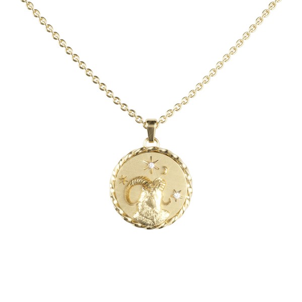 PASCAL 18K Gold Vermeil Zodiac Constellation Horoscope Necklace 16-18", Gold