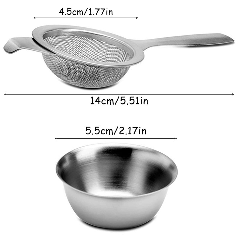2Pcs Tea Strainers for Loose Tea, Stainless Steel Tea Filter
