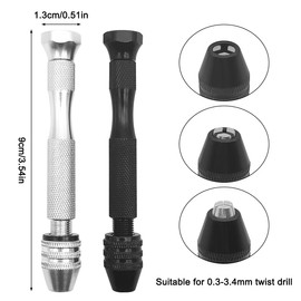 62 pcs Hand Drill Set, lyfLux Micro Drill Bit Set, 10 pcs Mini Drill, 50 pcs Twist Drill Bits,2 pcs Drill Handle, for Resin DIY, Cardboard, Plastic, Jewelry, Wood, Clay Crafts
