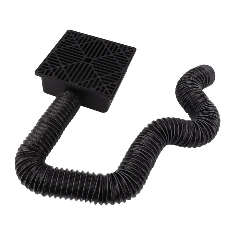 Black Gutter Downspout Extensions Catch Basin Low Profile Downspout Extender