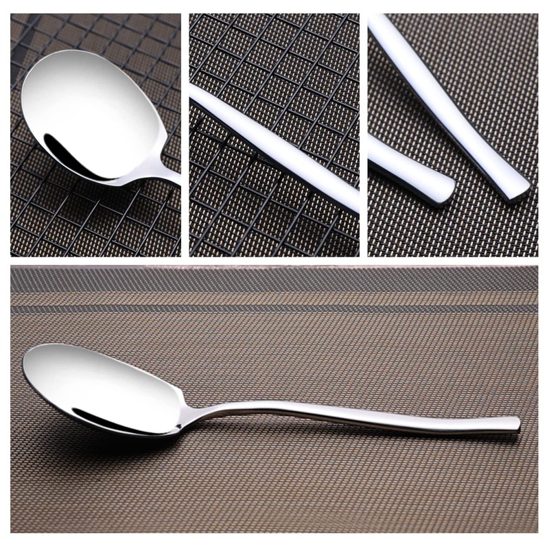 Bblina 8 Pieces Large Serving Spoons, Stainless Steel Buffet Serving