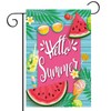 Hello Summer Watermelon Garden Flags for Outside 12x18 Double Sided
