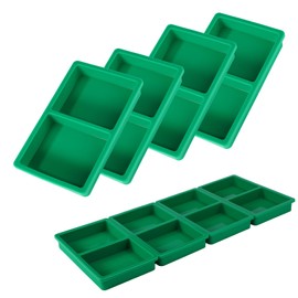 4pcs Silicone Tray Dividers for Harvest Right Freeze Dryer Medium Trays, Dishwasher Safe Silicone Food Molds Freeze Dryer Tray Accessories for Paste Food Yogurt Liquids (Green)