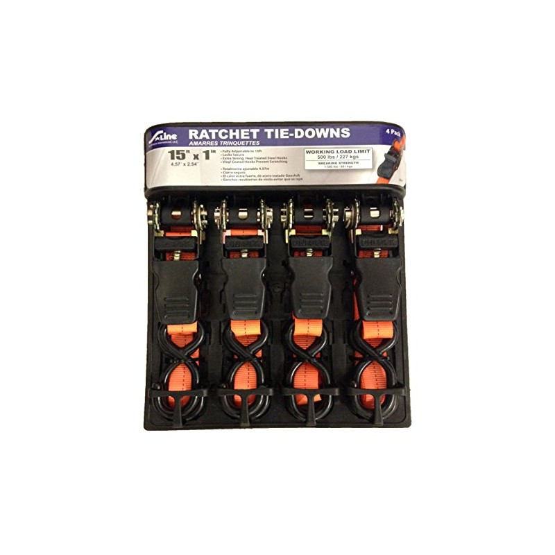 S-Line SL91 Ratchet Strap Tie Down with Padded Handle and