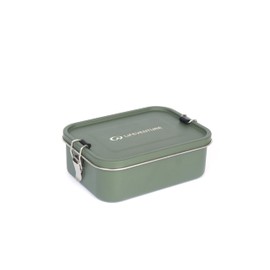 Lifeventure Stainless Steel Lunch Box; Mess Tin Container for Food, Khaki