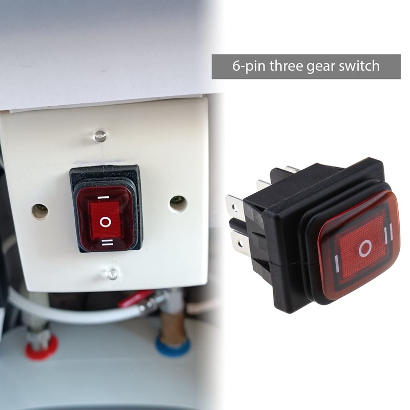 VGOL 2PCS Rocker Toggle Switch Red LED Light 3 Position