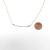 Custom TURQUOISE Skinny Bar Gold Fill Morse Code Necklace also