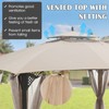 Tangkula 10x12 Ft Gazebo Replacement Canopy Top, Double Tier Canopy