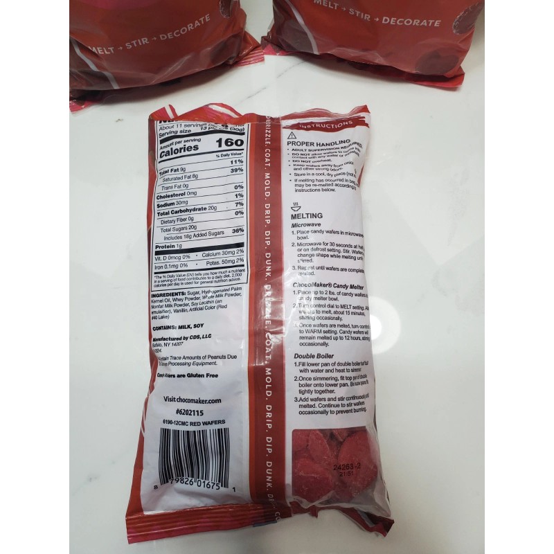 Choco Maker 3 -Choco Maker Candy Wafers RED Vanilla Melt