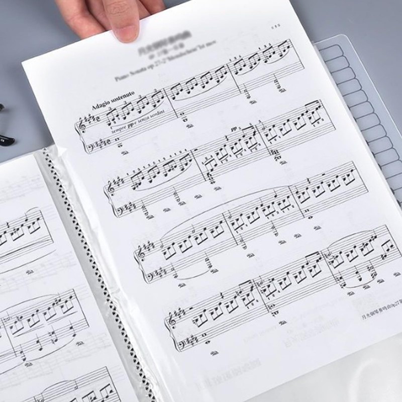 Yueser Music Folder, Choir Folder, White Music Folder A4, 80